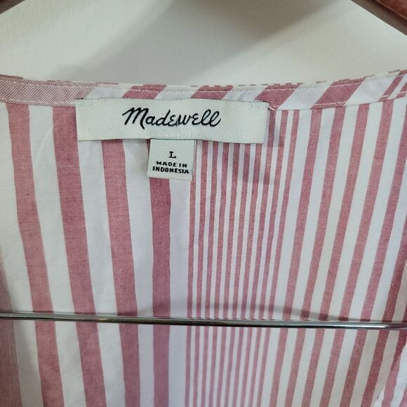 Madewell Ruffle-Hem Wrap Top Size Large - Picture 6 of 7